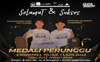 Siswa SMPIT RJ Raih Medali Perunggu Lomba Ensambel Musik FLS2N 2023 Tingkat Nasional